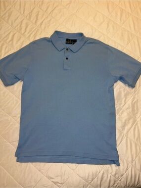 Light Blue Men's Polo Shirt - Classic Short Sleeve